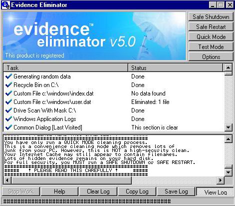 Evidence Eliminator Computer Cleanup